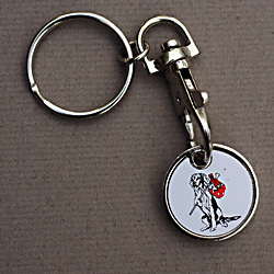 Munsterlander Rescue trolly tag keyring